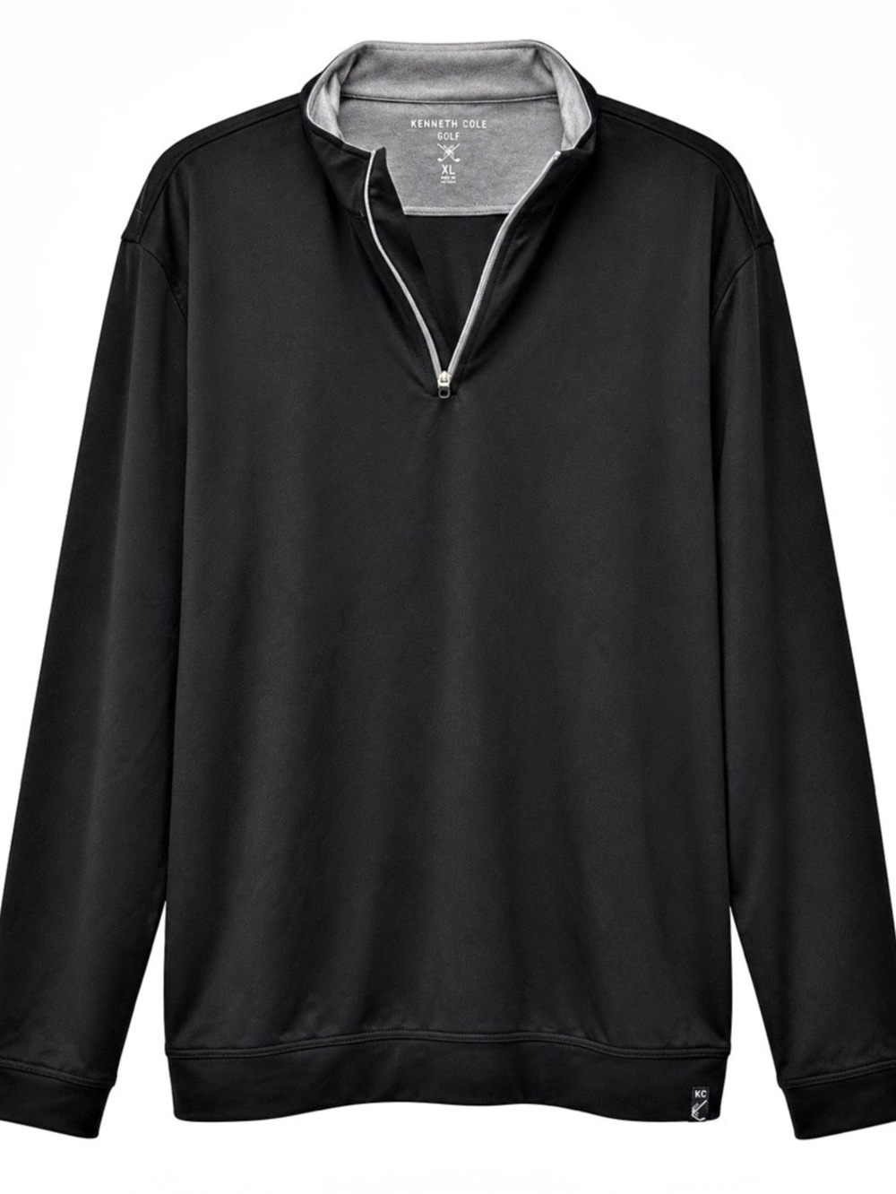 Kenneth Cole Golf Men’s XL Black Quarter Zip Pullover Performance Top